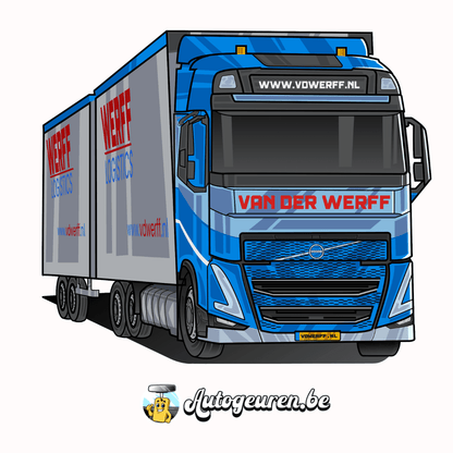 Cartoon op maat van je vrachtwagen