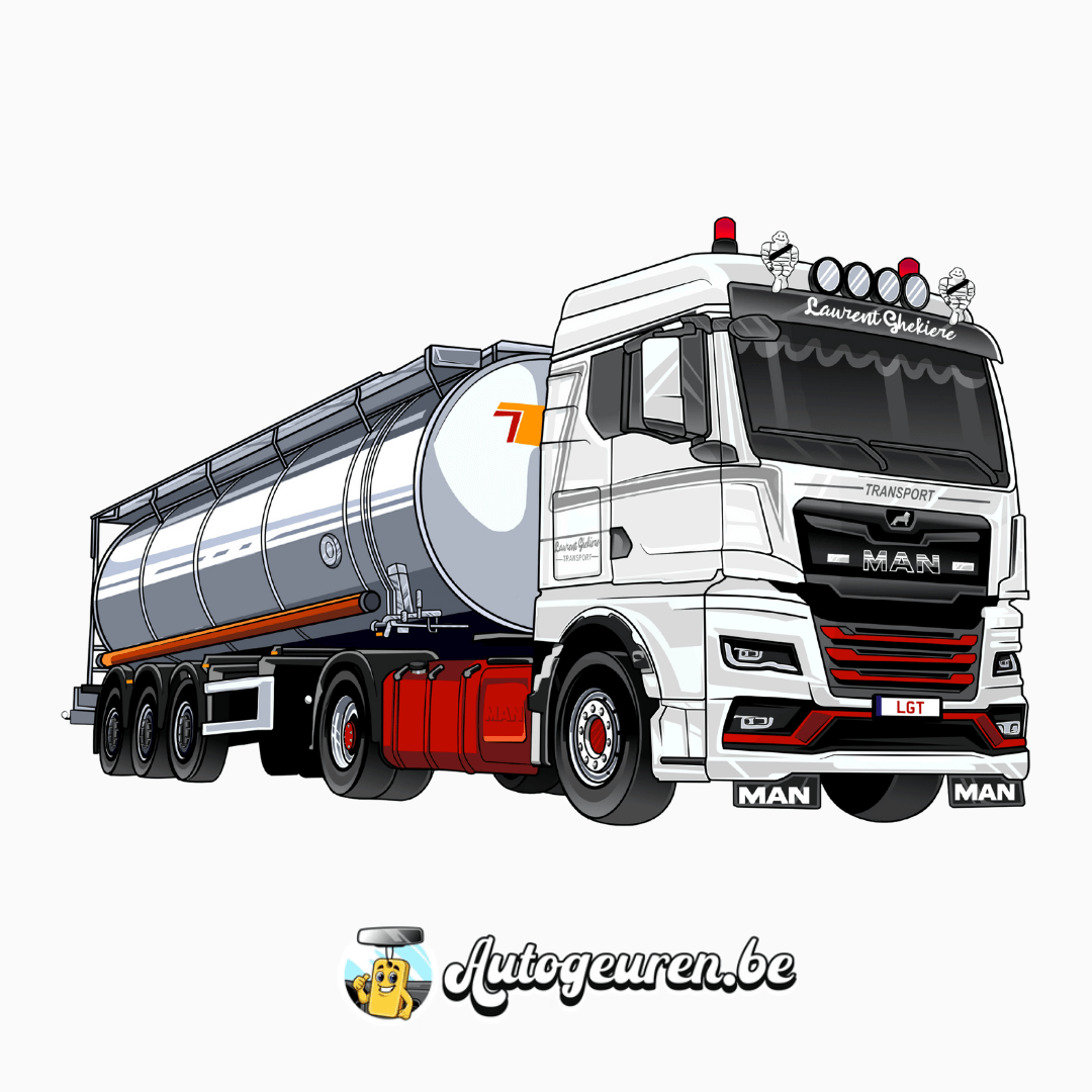 Cartoon op maat van je vrachtwagen