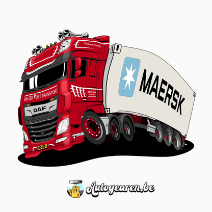 Cartoon op maat van je vrachtwagen